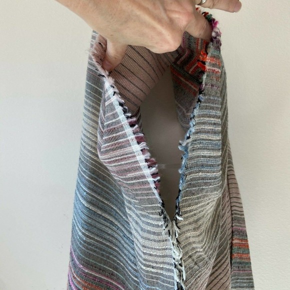 Cejon Frayed Hem Kimono Sz One Size - Picture 5 of 7